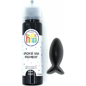 Epoksi Reçine Bazlı Sıvı Pigment Boya Transparan 60 ml Siyah