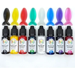 Epoksi Reçine Bazlı Sıvı Pigment Boya Transparan Set  20 ml x 8 Renk