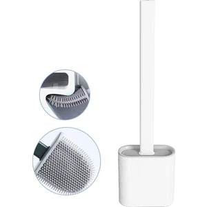 Silikon Banyo Tuvalet Klozet Fırçası ve Tutucu Set