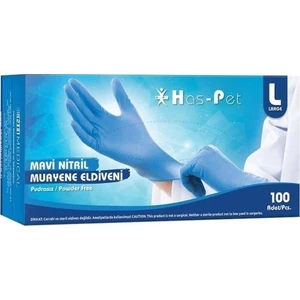 Nirtril Pudrasız Mavi Eldiven Large 100'LÜ