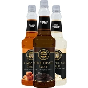By Tüfekçi 3lü Avantajlı Paket Karamel, Çikolata ve Beyaz Çikolata Şurup 3X750 ml
