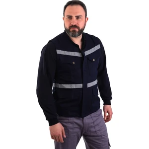 Eser - V Yaka Gabardin Yelek - Iş Yeleği - Lacivert