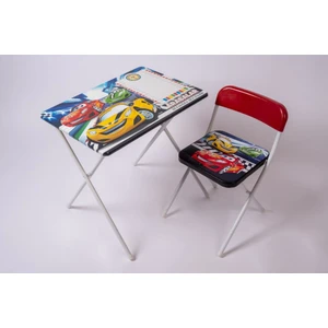 Çocuk Ders Çalışma Masası ve Sandalyesi Arabalar