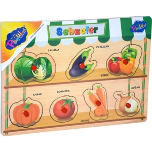 Ahşap Tutmalı Sebzeler ve Meyveler Puzzle