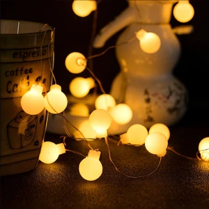 Top Pilli Yılbaşı Ağaç Bahçe Ip Süs 20 LED Işık 3m Gün Işığı Rgb