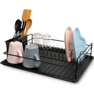 Elif Aksesuar Tek Katlı Siyah Bulaşık Selesi