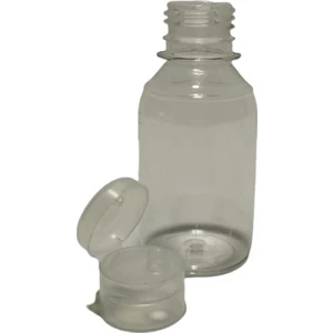 100 ml Şeffaf Fliptop Kapaklı Plastik Şişe