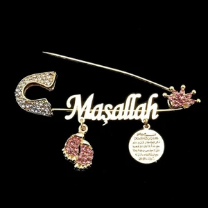 Sahi Aksesuar Maşallah Yazılı Bebek Yaka Iğnesi 30