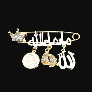 Sahi Aksesuar Arapça Maşallah Yazılı Bebek Yaka Iğnesi 35