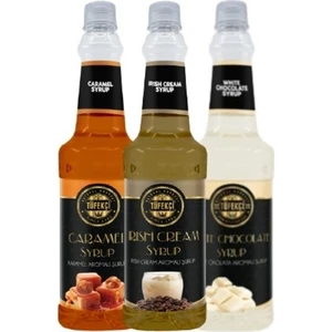 By Tüfekçi 3lü Avantajlı Paket Karamel, Irish Cream ve Beyaz Çikolata Şurup 3X750 ml