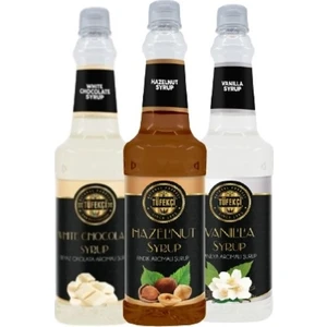 By Tüfekçi 3lü Avantajlı Paket Beyaz Çikolata, Fındık ve Vanilya Şurup 3X750 ml