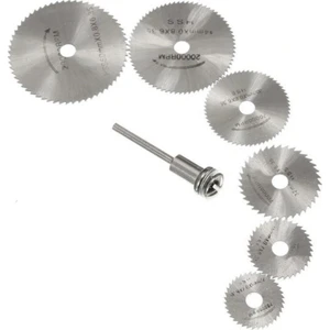 Buffer Metal 6 Parça Mini Matkap Ucu  Ahşap Kesme Yuvarlak Çelik Bıçak Disk Testere Seti Kiti