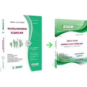 Egem Eğitim Yayınları AÖF Uluslararası İlişkiler 3. Sınıf 6. Dönem Set Bahar