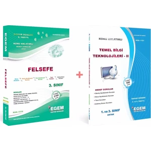 Egem Eğitim Yayınları AÖF Felsefe 3. Sınıf 6. Dönem Tüm Dersler Bahar