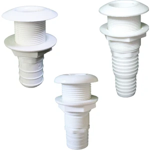 Thru-Hull Easy Mount 3/4", For Hose Ø20MM, White