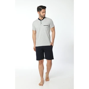 Erkek Taplı Kısa Kol Şortlu Süprem Pijama Takım 12036-A