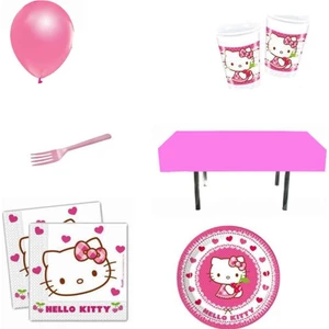 Hayaller Dükkanı Hello Kitty 8 Kişilik Doğum Günü Süsleri Parti Malzemeleri Eko