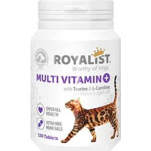 Multivitamin Kediler Için Mineral Katkılı Genel Sağlık Destekleyici Tablet 150 Adet