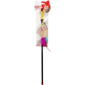 PTC-053 Doğal Sünger Fare Kedi Olta Oyuncağı 45 cm