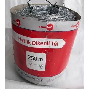 Sam Tel Samtel Dikenli Galvenizli Bahçe Teli 1,25X1,25MM 250 Metre