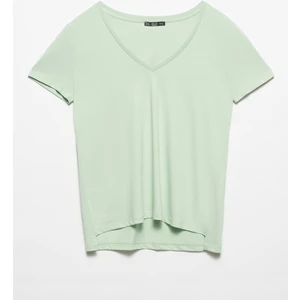 3470 V Yaka Basic T-Shirt-Mint
