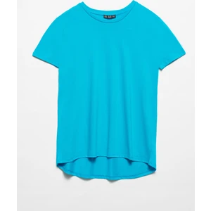 3471 Bisiklet Yaka Basic T-Shirt-Mavi