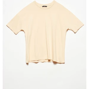 3683 Basic T-Shirt-Bej