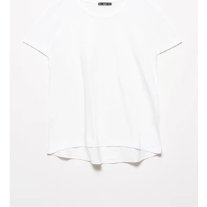 3471 Bisiklet Yaka Basic T-Shirt-Beyaz
