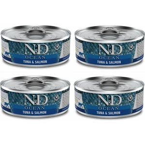 N&d Ocean 4 Adet Tahılsız Ton Somon Yetişkin Yaş Mama 80 gr