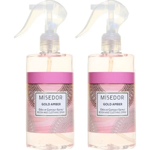 2'li Set Gold Amber Oda Kokusu ve Çamaşır Parfümü 330 ml