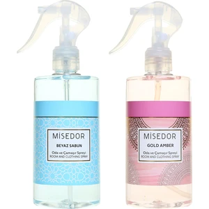 2 li Set Beyaz Sabun ve Gold Amber Oda Kokusu ve Çamaşır Parfümü 330 ml