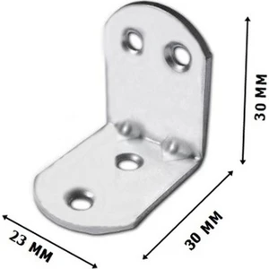 Mobilya Dolap Köşe Bağlantısı L Demir 30X30X23 mm (10 Adet)