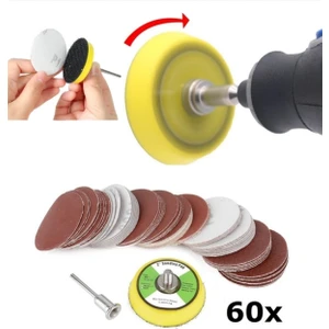 Dremel Proxxon Lotus Swazer Banco Mac Allister Hobi Makinesi Için 5 cm Cırt Taban Zımpara Seti 60 Adetli