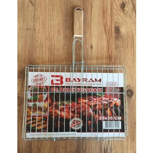 Tel Mangal Balık Izgarası Çelik Krom  25 x 35 cm