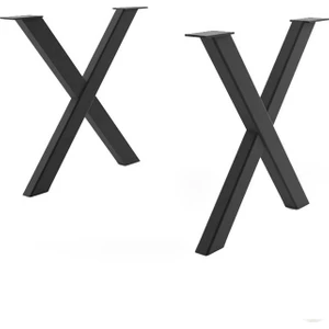 'x'  - Metal Masa Ayağı- Kütük Masa Ayağı Kalın -40X60- Profil Ayak- 2 Adet