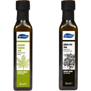 Ege Natura 250 ml Kenevir Tohumu Yağı + 250 ml Çörekotu Yağı 2X250 ml