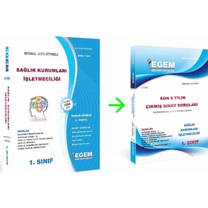 Egem Eğitim Yayınları AÖF Sağlık Kurumları İşletmeciliği 1. Sınıf 2. Dönem Set Bahar