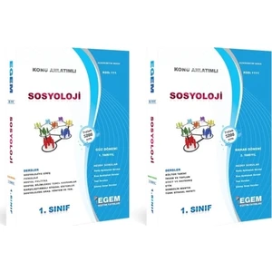 Egem Eğitim Yayınları AÖF Sosyoloji 1. Sınıf 1 ve 2. Dönem Güz-Bahar