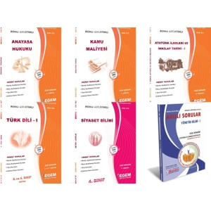 Egem Eğitim Yayınları AÖF Siyaset Bilimi ve Kamu Yönetimi 2. Sınıf 3. Dönem Modüller Set (Güz)