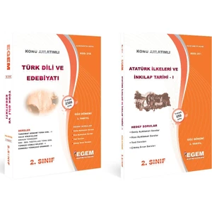 Egem Eğitim Yayınları AÖF Türk Dili ve Edebitatı 2. Sınıf 3. Dönem Tüm Dersler (Güz)