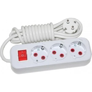 Anahtarlı 3'lü Grup Priz 5 Metre Topraklı