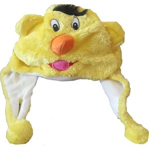 Sarı Renk Susam Sokağı Bert  Büdü Şapkası Başlığı Peluş