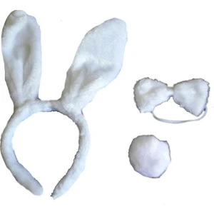 Tavşan Kostüm Seti Beyaz Renk