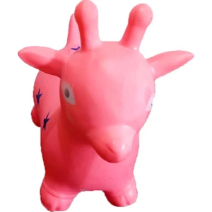 Pembe Şişme Kuzu Zıpzıp Eşek Şişme Hayvan