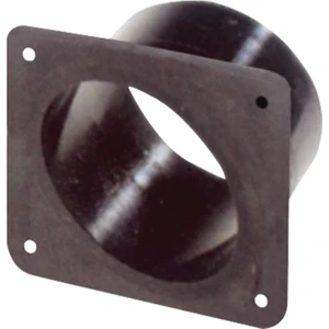 Ventilator Connector, Pvc, Straight, Ø100MM, Black
