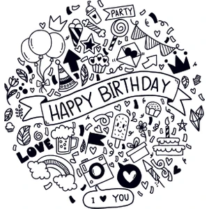 Doğum Günü Tebrik Kartı Happy Birthday