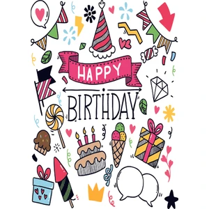 Doğum Günü Tebrik Kartı Happy Birthday