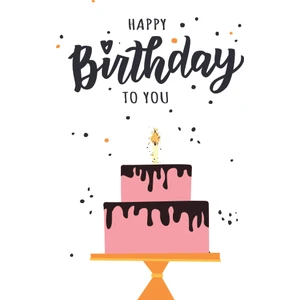 Doğum Günü Tebrik Kartı Happy Birthday