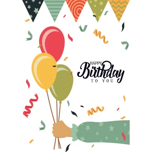 Doğum Günü Tebrik Kartı Happy Birthday