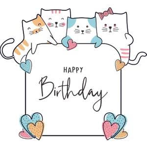 Doğum Günü Tebrik Kartı Happy Birthday